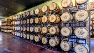 Casks of aging rum at Richland Rum distillery