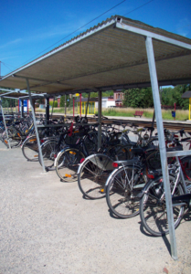 Bikes in a shed